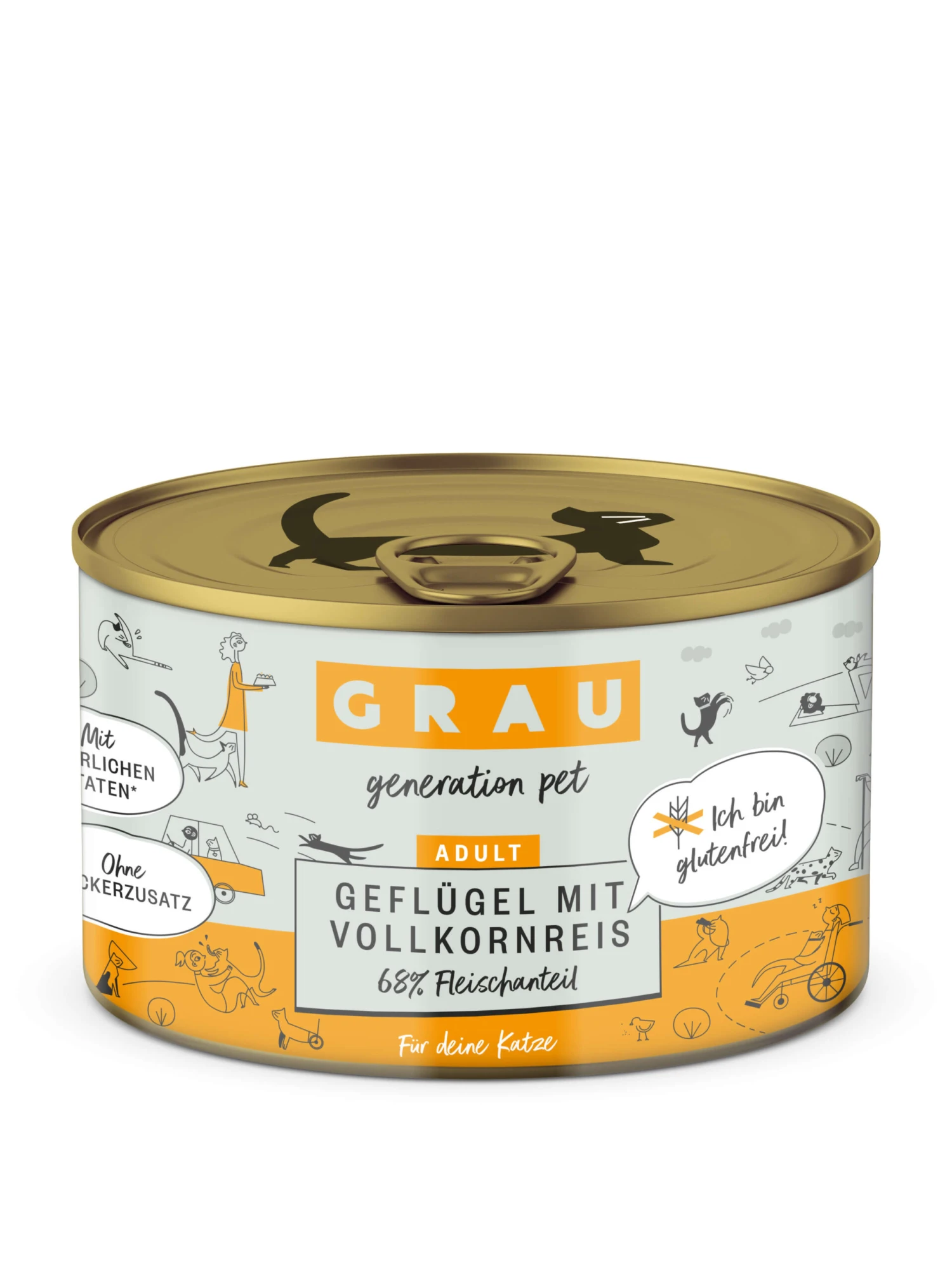 Grau Geflügel Mit Vollkornreis Nassfutter 2 Grau Geflügel Mit Vollkornreis Nassfutter – Bild 2