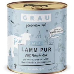 Grau Lamm Pur Mit Leinöl Nassfutter -Bell Oliebe Verkäufe 00008825 hund lamm pur 800g scaled
