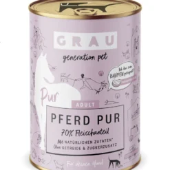 Grau Pferd Pur Mit Leinöl Nassfutter