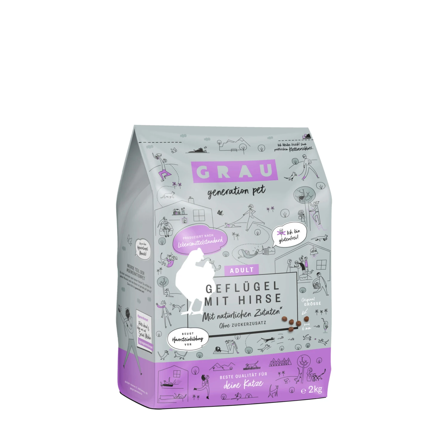 Grau Geflügel Mit Hirse Trockenfutter 1 Grau Geflügel Mit Hirse Trockenfutter