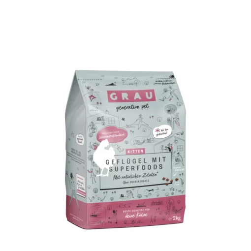 Grau Kitten Geflügel Mit Superfoods Trockenfutter -Bell Oliebe Verkäufe 00009219 kitten gefluegel superfoods 2kg1 scaled