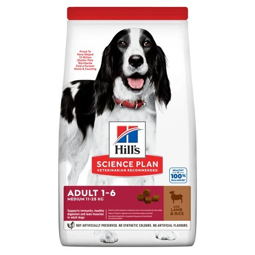 Hill's Science Plan Medium Adult Hundefutter Mit Lamm & Reis 1 Hill's Science Plan Medium Adult Hundefutter Mit Lamm & Reis