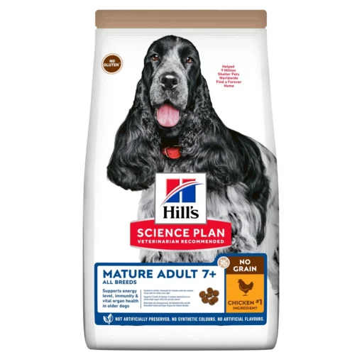 Hill's Science Plan No Grain Mature Adult Hundefutter 7+ -Bell Oliebe Verkäufe nograinmatureadulthund